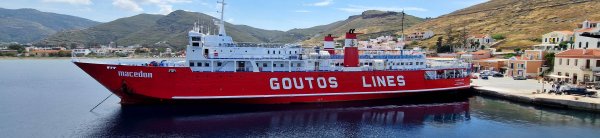 Il traghetto convenzionale Macedon di Goutos Lines ha attraccato al porto di Kea