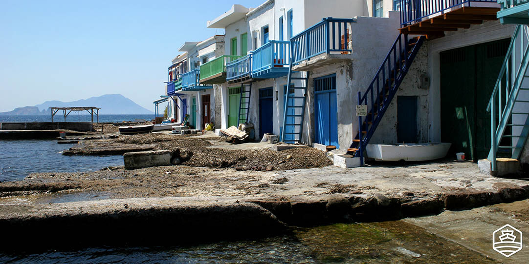 The village of Klima on Milos island