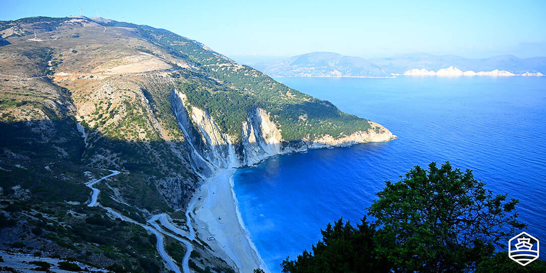 Plage de Myrtos à Céphalonie