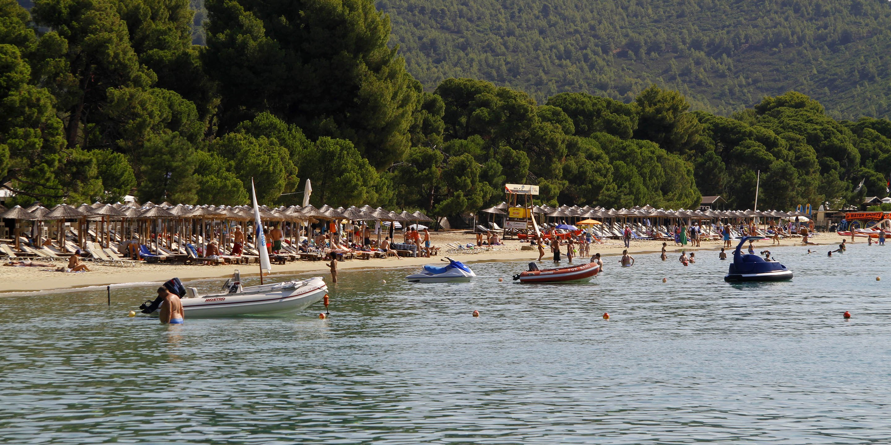 The beach of Koukounaries in Skiathos