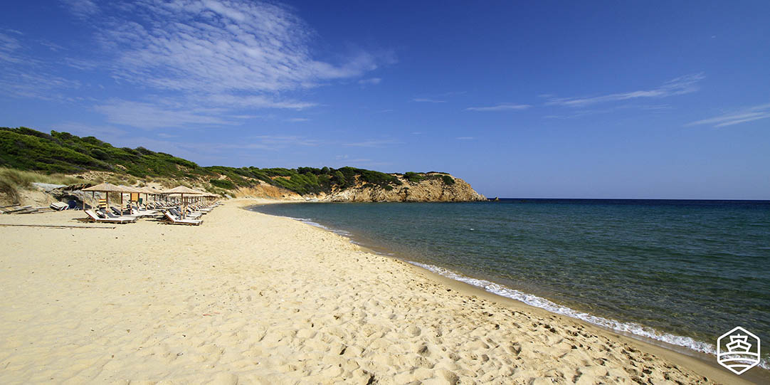 La plage d'Elia à Skiathos