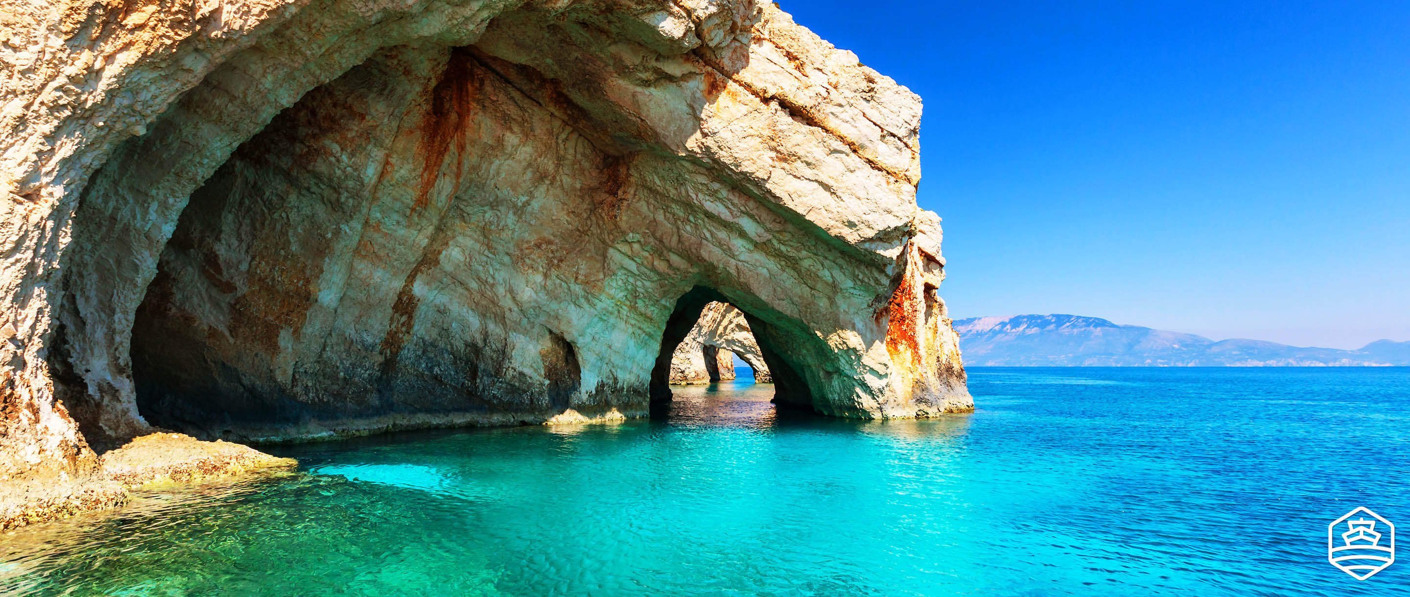 Les grottes bleues de Zante