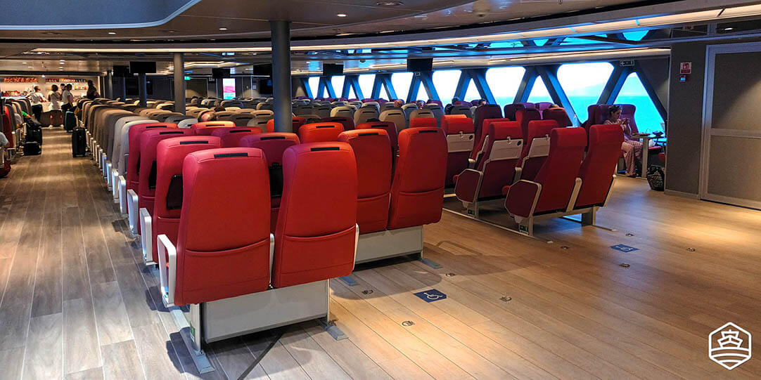 Seats in the high-speed ferry Thunder of Fast Ferries