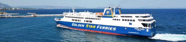 The conventional ferry Andros Queen of Golden Star in the port of Rafina